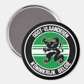 Oost-Vlaanderen RundEmblem Magnet (Vorderseite/Rückseite)