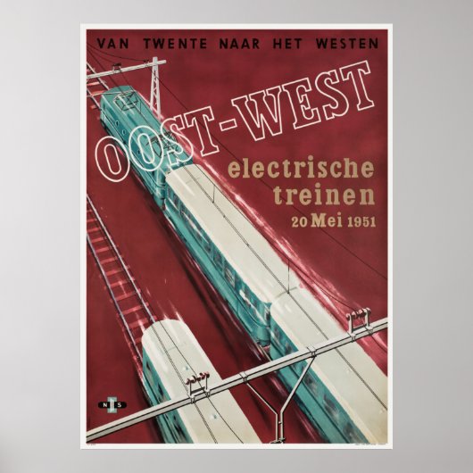 Oost - West Netherlands Vintage Travel Poster (Vorne)