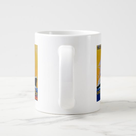 Oostende Dover Vintag PosterEurope Jumbo-Tasse (Rückseite)