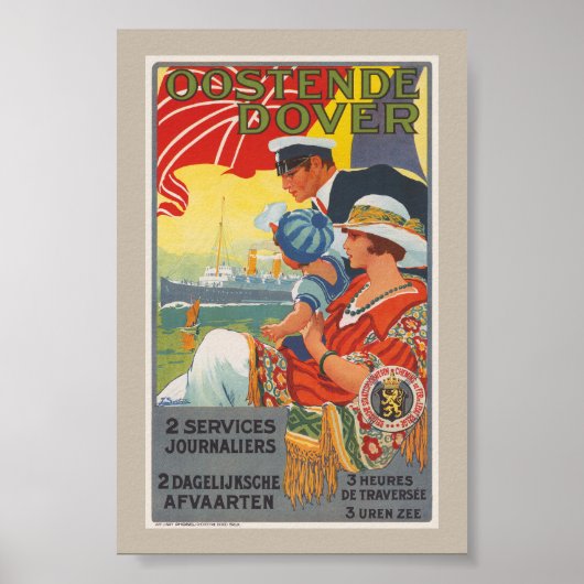 Oostende Dover Vintage Poster 1920 (Vorne)