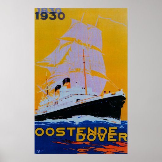 Oostende Dover Vintage Poster Europe (Vorne)