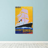 Oostende Dover Vintage Poster Europe Leinwanddruck (Insitu (Holzboden))
