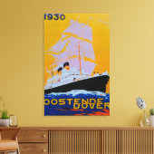 Oostende Dover Vintage Poster Europe Leinwanddruck (Insitu (Wohnzimmer))