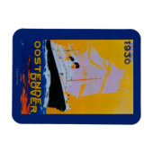 Oostende Dover Vintage Poster Europe Magnet (Horizontal)