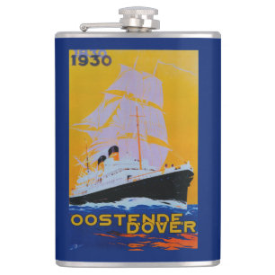 Oostende Dover Vintage PosterEuropa Flachmann