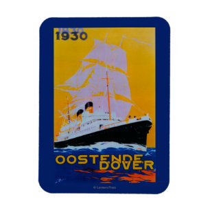 Oostende Dover Vintages PosterEurope Magnet