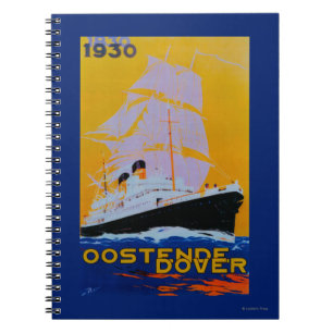 Oostende Dover Vintages PosterEurope Notizblock