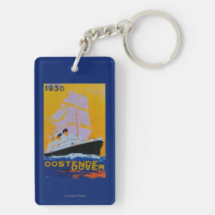 Oostende Dover Vintages PosterEurope Schlüsselanhänger