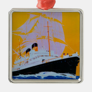 Oostende Dover Vintages PosterEurope Silbernes Ornament