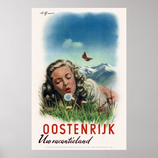 Oostenrijk Un vacantieland Austria Vintage Poster (Vorne)