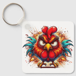 "Oots Rooster" Double Sided Aluminum Keychain Schlüsselanhänger