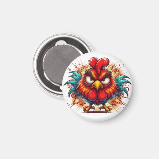 "Oots the Radiant Rooster" Magnet (Vorderseite/Rückseite)
