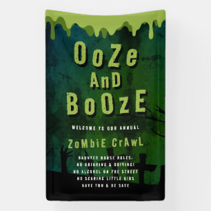Ooze and Boost Halloween Zombie Crawl Willkommen Banner