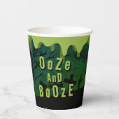 Ooze And Booze Scary Halloween Zombie Crawl Pappbecher (Vorderseite)