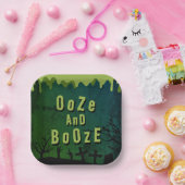 Ooze And Booze Scary Halloween Zombie Crawl Pappteller (Party)