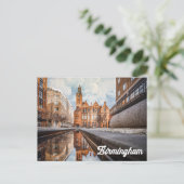Oozells Square, Birmingham, England Postkarte (Stehend Vorderseite)