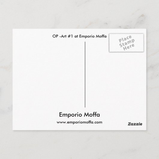 OP - Art #1 in Emporio Moffa Postkarte (Rückseite)