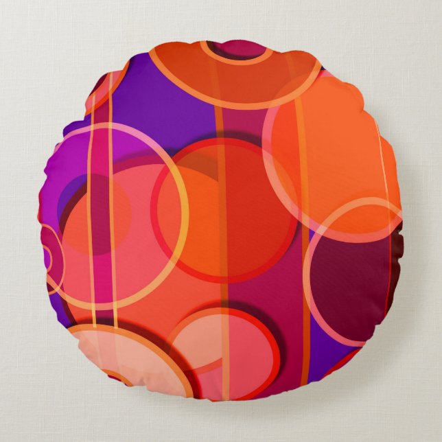 Op Art #23 Rundes Kissen (Vorderseite)