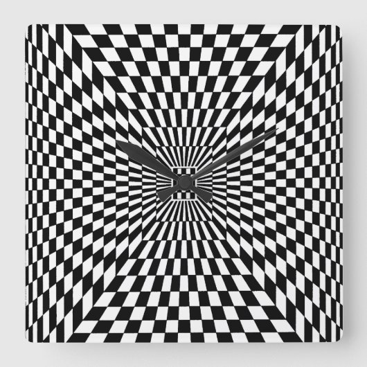 OP - Art #8 in Emporio Moffa Quadratische Wanduhr (Vorderseite)