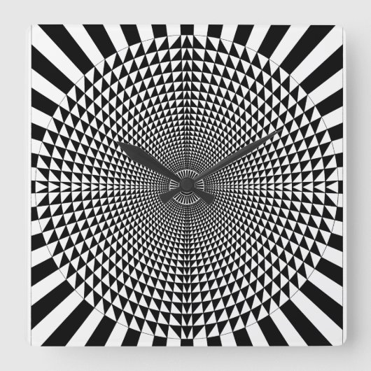 OP - Art #9 in Emporio Moffa Quadratische Wanduhr (Vorderseite)