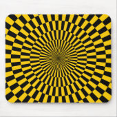 Op Art - Amber und Schwarz Mousepad (Vorne)