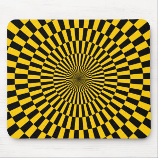 Op Art - Amber und Schwarz Mousepad