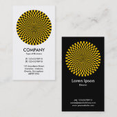 Op Art - Amber und Schwarz Visitenkarte (Vorne/Hinten)