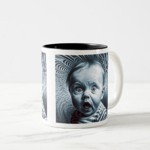 Op Art Baby Zweifarbig Tasse, 325 ml Zweifarbige Tasse