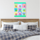 Op Art - Bichon Frise Leinwanddruck (Insitu (Schlafzimmer))