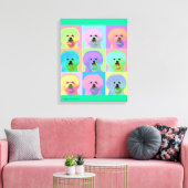 Op Art - Bichon Frise Leinwanddruck (Insitu (Wohnzimmer))