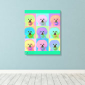 Op Art - Bichon Frise Leinwanddruck (Insitu (Holzboden))
