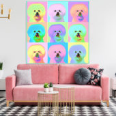 Op Art - Bichon Frise Leinwanddruck (Insitu (Wohnzimmer))