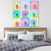 Op Art - Bichon Frise Leinwanddruck (Insitu (Schlafzimmer))