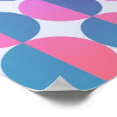 Op Art Big Circles by Halb Blue Lila und Magenta Poster (Ecke)