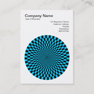 Op Art - Black and Sky Blue Visitenkarte