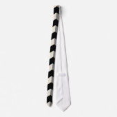 Op Art Black and White Zickzack Pattern Krawatte (Rückseite)