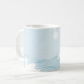 OP Art Blue Swan Drift Tasse (Vorderseite Links)