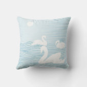 OP Art Blue Swan Drift Tasse Kissen (Rückseite)