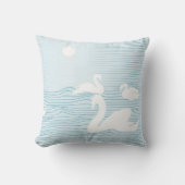 OP Art Blue Swan Drift Tasse Kissen (Vorderseite)
