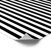 Op Art Bulding Vertikale Streifen Schwarz-Weiß Poster (Ecke)