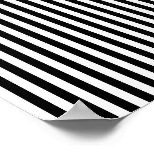 Op Art Bulding Vertikale Streifen Schwarz-Weiß Poster (Ecke)