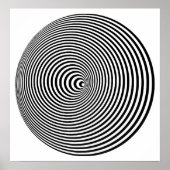 Op art Concentric Circles Poster (Vorne)