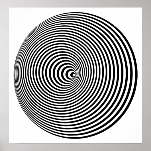 Op art Concentric Circles Poster (Vorne)