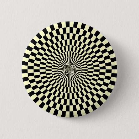 Op Art - Creme und Black Button (Vorderseite)