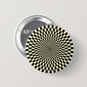 Op Art - Creme und Black Button (Vorne & Hinten)