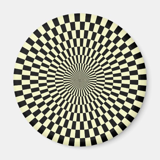 Op Art - Creme und Black Magnet (Vorne)