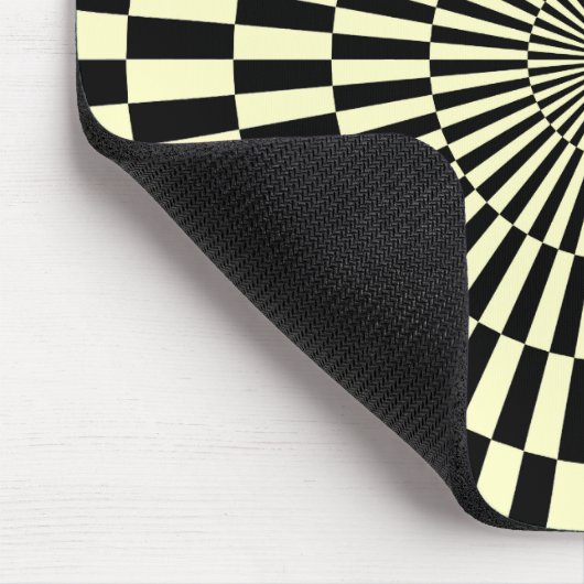 Op Art - Creme und Black Mousepad (Ecke)
