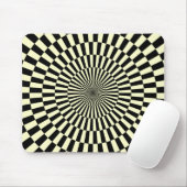 Op Art - Creme und Black Mousepad (Mit Mouse)