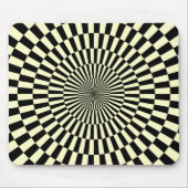 Op Art - Creme und Black Mousepad (Vorne)