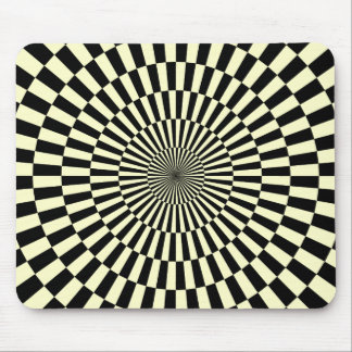 Op Art - Creme und Black Mousepad